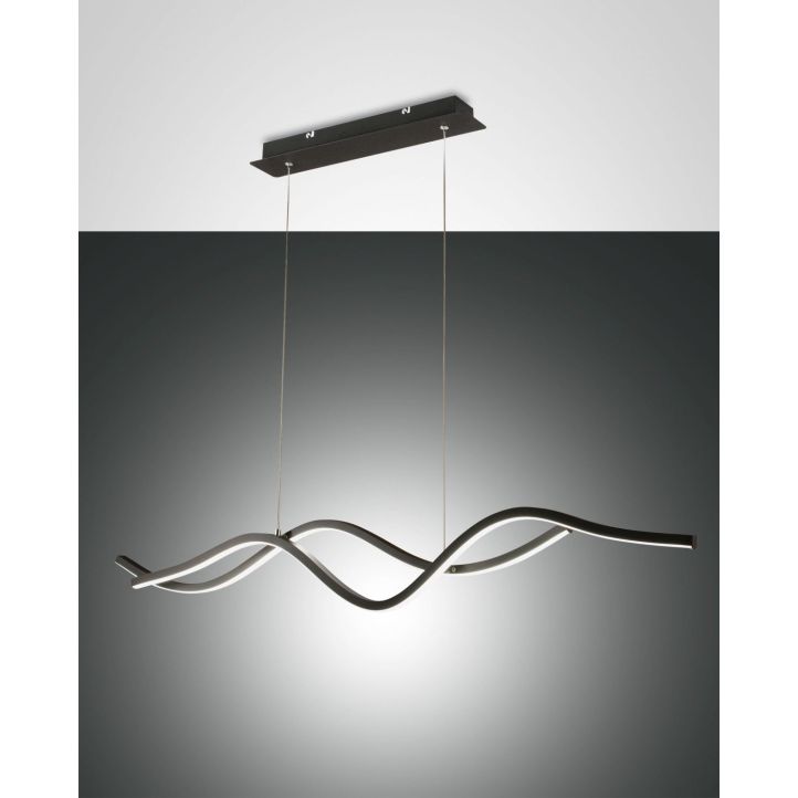 Fabas Luce LED-Pendelleuchte SINUO Schwarz 7 cm 3666-45-101 Fabas Luce LED-Pendelleuchte SINUO Schwarz 7 cm 3666-45-101