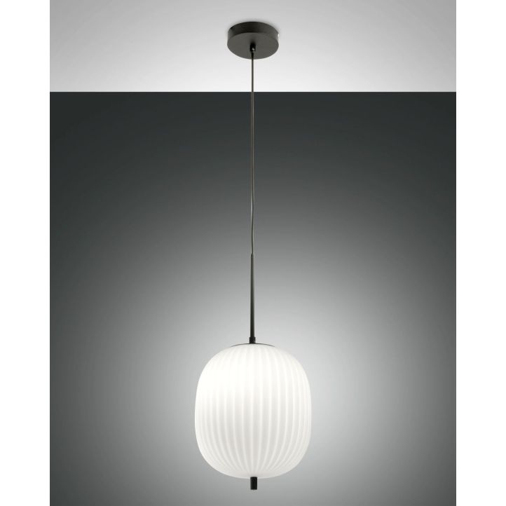 Fabas Luce Pendelleuchte DOMIZIA Schwarz 25 cm 3689-40-101 Fabas Luce Pendelleuchte DOMIZIA Schwarz 25 cm 3689-40-101