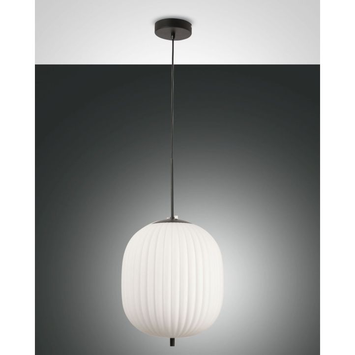 Fabas Luce Pendelleuchte DOMIZIA Schwarz 32 cm 3689-45-101 Fabas Luce Pendelleuchte DOMIZIA Schwarz 32 cm 3689-45-101