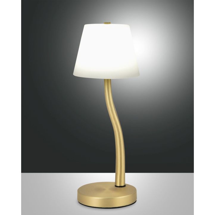Fabas Luce LED-Tischleuchte IBLA Messing satiniert 3703-30-119 Fabas Luce LED-Tischleuchte IBLA Messing satiniert 3703-30-119