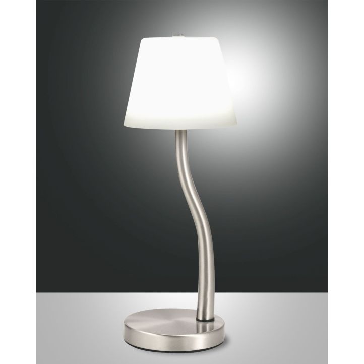 Fabas Luce LED-Tischleuchte IBLA Nickel satiniert 3703-30-178 Fabas Luce LED-Tischleuchte IBLA Nickel satiniert 3703-30-178