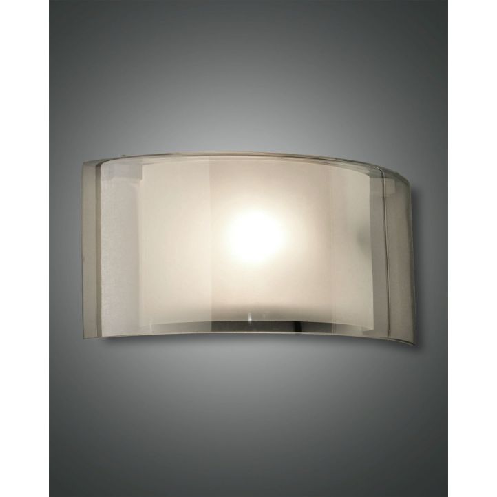 Fabas Luce Wandleuchte ALIDE Transparent Grau 3708-21-126 Fabas Luce Wandleuchte ALIDE Transparent Grau 3708-21-126