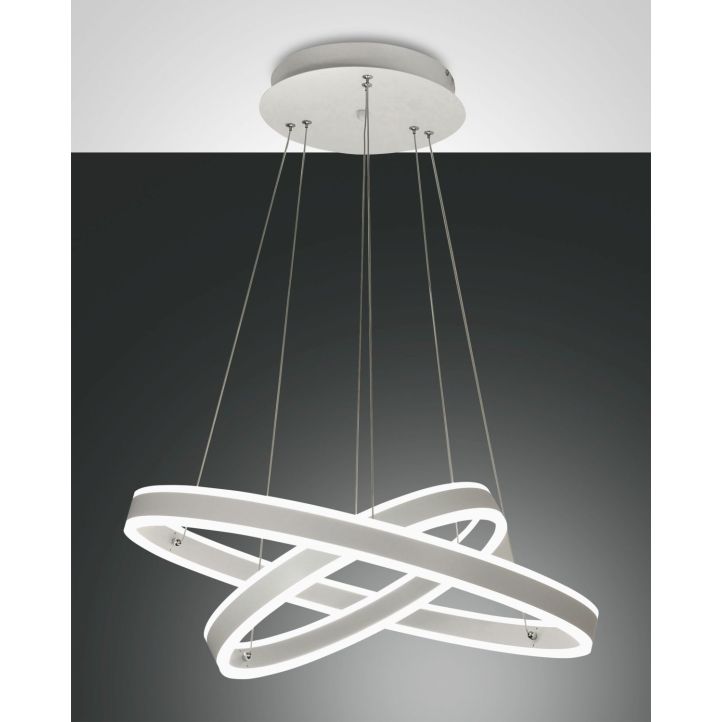 Fabas Luce LED-Pendelleuchte PALAU Weiß 40 cm/60 cm 3743-45-102 Fabas Luce LED-Pendelleuchte PALAU Weiß 40 cm/60 cm 3743-45-102