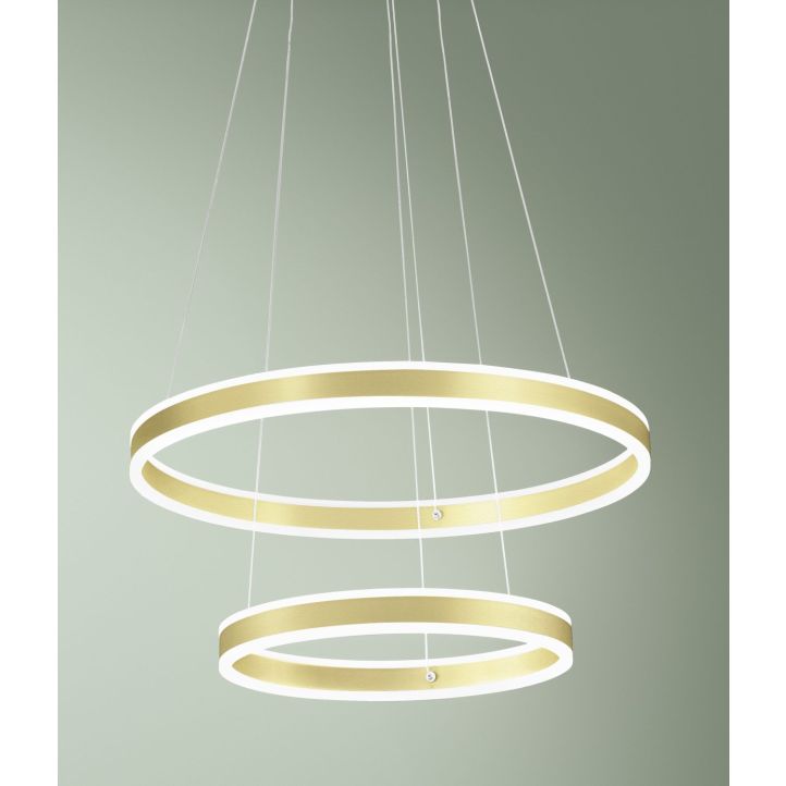 Fabas Luce LED-Pendelleuchte PALAU Gold matt 40 cm/60 cm 3743-45-225 Fabas Luce LED-Pendelleuchte PALAU Gold matt 40 cm/60 cm 3743-45-225
