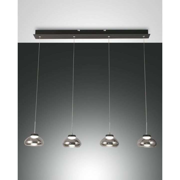 Fabas Luce 4er-LED-Pendelleuchte ARABELLA grau 3547-48-126 Fabas Luce 4er-LED-Pendelleuchte ARABELLA grau 3547-48-126