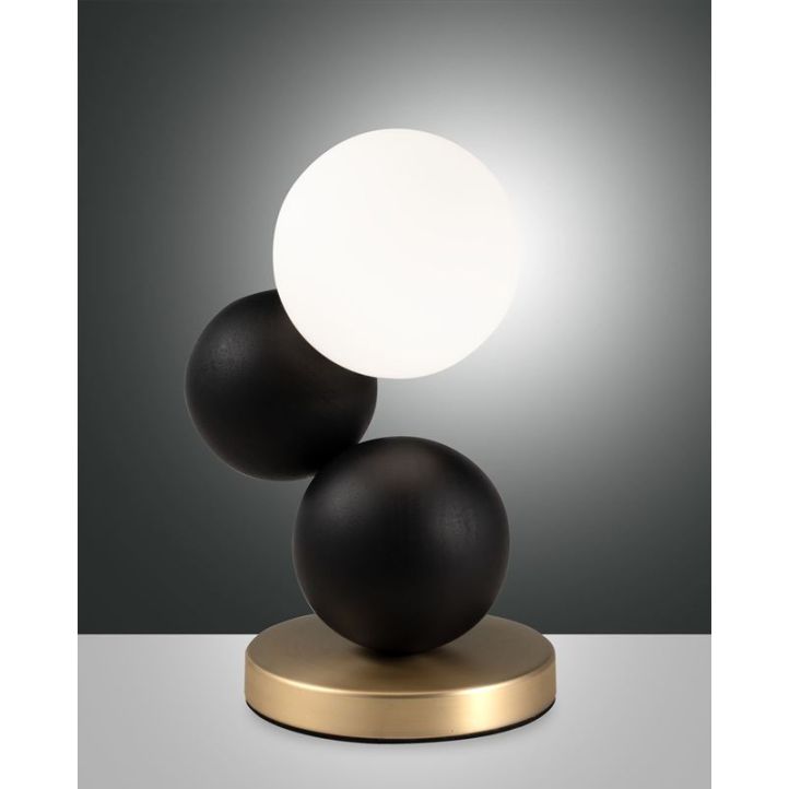 LED-Tischleuchte Micky Gold schwarz und weiß LED-Tischleuchte Micky Gold schwarz und weiß