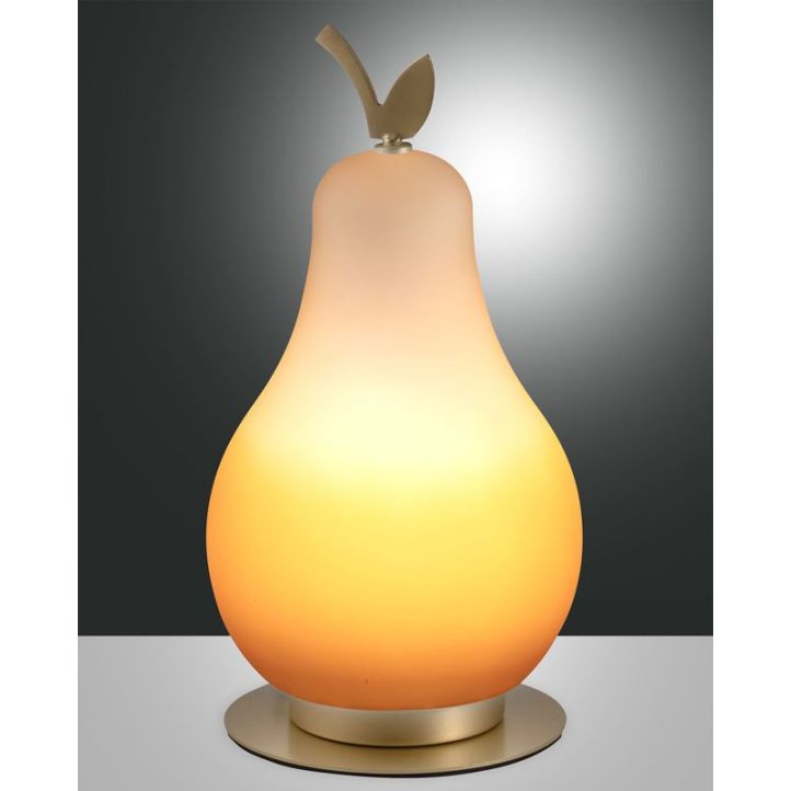 LED-Tischleuchte Wilma Messing satiniert orange LED-Tischleuchte Wilma Messing satiniert orange