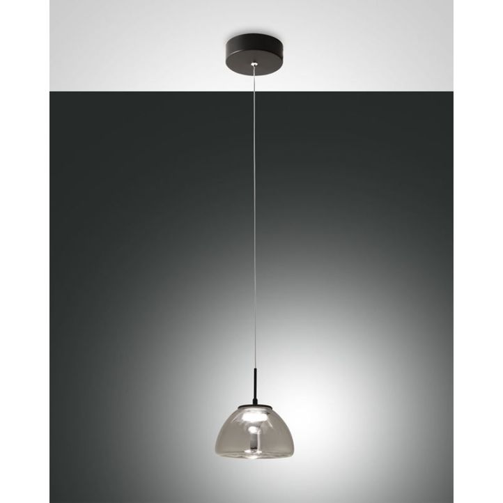 LED-Pendelleuchte Lucille Schwarz Rauchglas LED-Pendelleuchte Lucille Schwarz Rauchglas