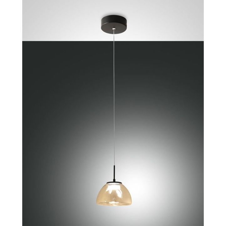 LED-Pendelleuchte Lucille Schwarz Cognac LED-Pendelleuchte Lucille Schwarz Cognac
