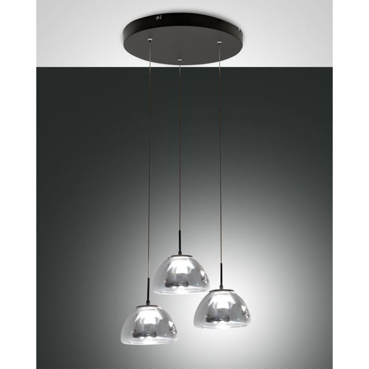 LED-Pendelleuchte Lucille Schwarz Rauchglas LED-Pendelleuchte Lucille Schwarz Rauchglas