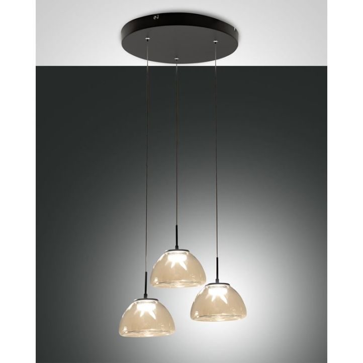 LED-Pendelleuchte Lucille Schwarz Cognac LED-Pendelleuchte Lucille Schwarz Cognac