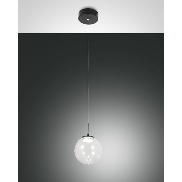 LED-Pendelleuchte Ariel Schwarz transparent Tropfen LED-Pendelleuchte Ariel Schwarz transparent Tropfen
