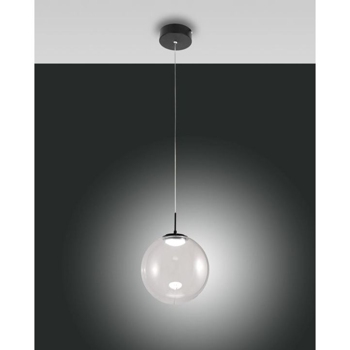 LED-Pendelleuchte Ariel Schwarz transparent Tropfen LED-Pendelleuchte Ariel Schwarz transparent Tropfen