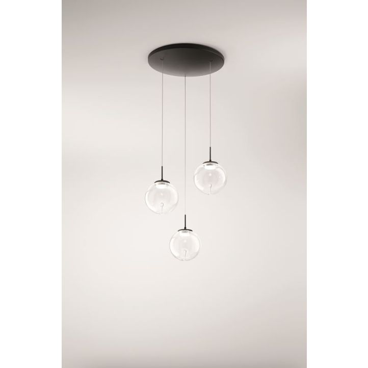 LED-Pendelleuchte Ariel Schwarz transparent Tropfen LED-Pendelleuchte Ariel Schwarz transparent Tropfen
