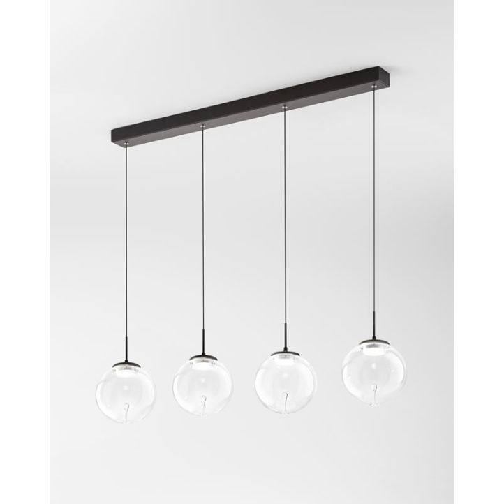 LED-Pendelleuchte Ariel Schwarz transparent Tropfen LED-Pendelleuchte Ariel Schwarz transparent Tropfen