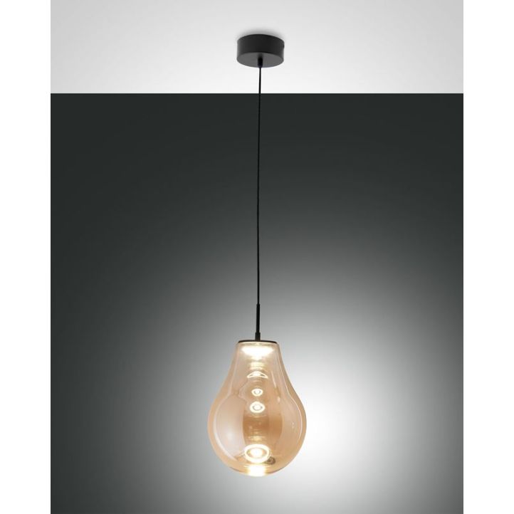 LED-Pendelleuchte Noa Schwarz Amber LED-Pendelleuchte Noa Schwarz Amber