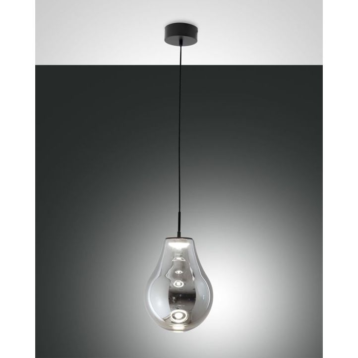 LED-Pendelleuchte Noa Schwarz Rauchglas LED-Pendelleuchte Noa Schwarz Rauchglas