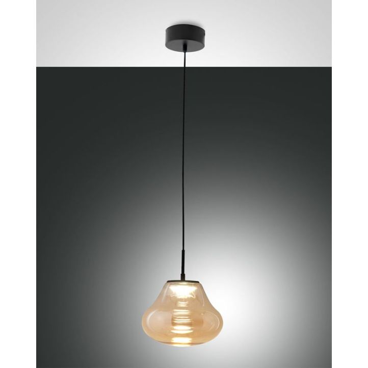 LED-Pendelleuchte Deva Schwarz Amber LED-Pendelleuchte Deva Schwarz Amber