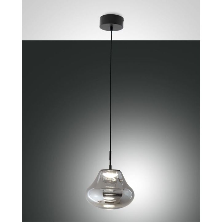 LED-Pendelleuchte Deva Schwarz Rauchglas LED-Pendelleuchte Deva Schwarz Rauchglas