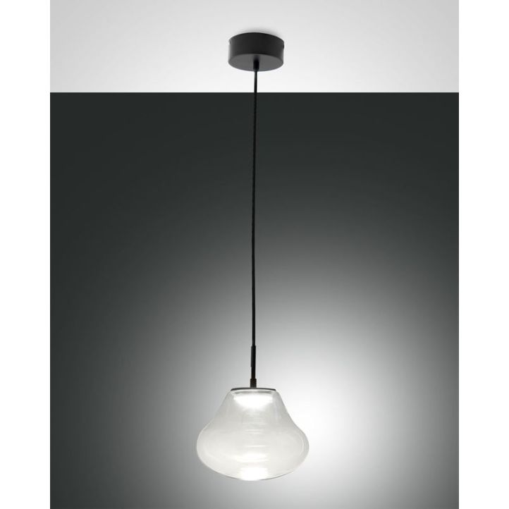 LED-Pendelleuchte Deva Schwarz transparent LED-Pendelleuchte Deva Schwarz transparent