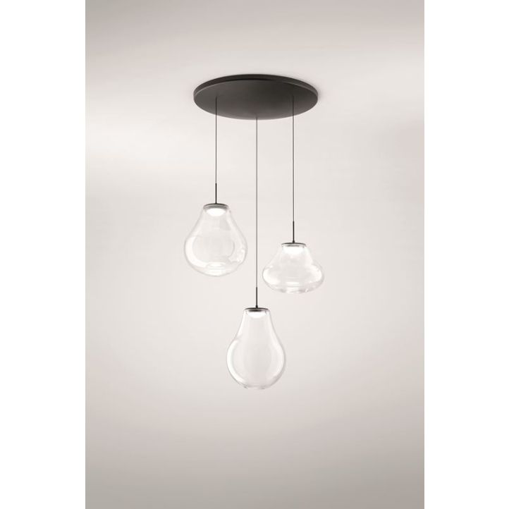 LED-Pendelleuchte Deva Schwarz transparent LED-Pendelleuchte Deva Schwarz transparent