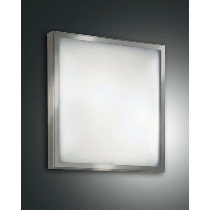 Fabas Luce LED-Deckenleuchte OSAKA 30x30cm Nickel 3565-61-178 Fabas Luce LED-Deckenleuchte OSAKA 30x30cm Nickel 3565-61-178