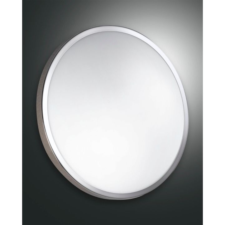 Fabas Luce LED-Deckenleuchte PLAZA 40cm chrom 3566-65-138 Fabas Luce LED-Deckenleuchte PLAZA 40cm chrom 3566-65-138
