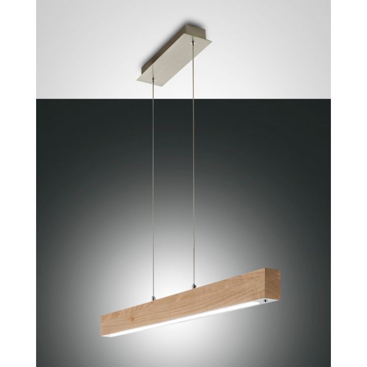 Fabas Luce LED-Pendelleuchte 110cm BADIA Holz 3383-40-215 Fabas Luce LED-Pendelleuchte 110cm BADIA Holz 3383-40-215
