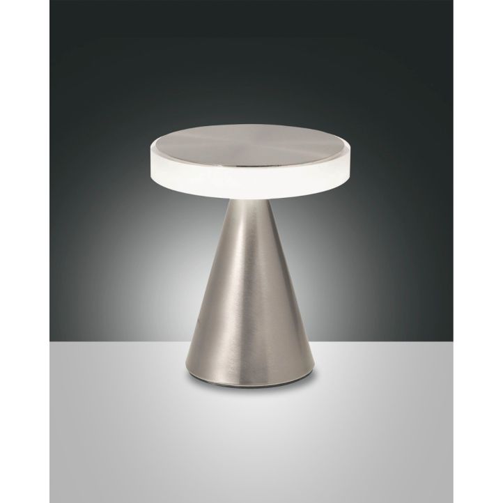 Fabas Luce LED-Tischleuchte NEUTRA Nickel 20cm 3386-34-178 Fabas Luce LED-Tischleuchte NEUTRA Nickel 20cm 3386-34-178