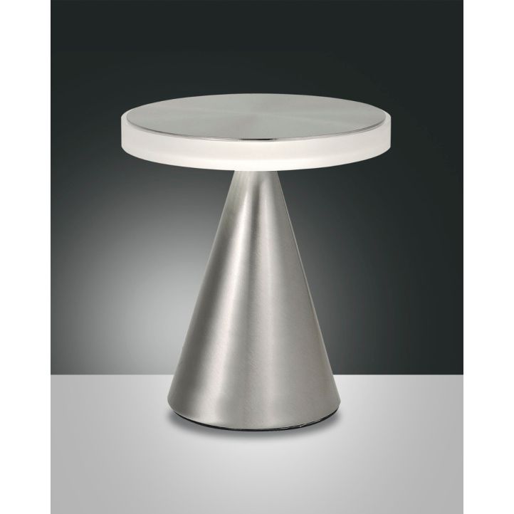 Fabas Luce LED-Tischleuchte NEUTRA Nickel 27cm 3386-35-178 Fabas Luce LED-Tischleuchte NEUTRA Nickel 27cm 3386-35-178