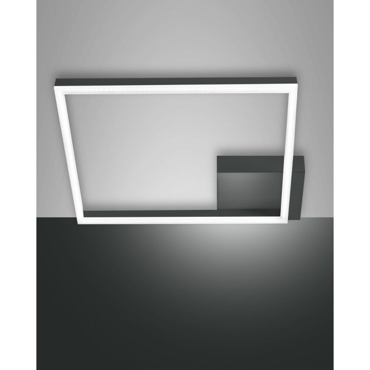 Fabas Luce LED-Wand-/Deckenleuchte BARD 42x42cm anthrazit 3394-61-282