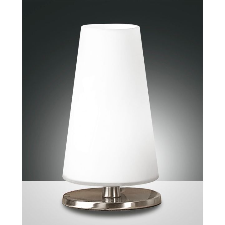 Fabas Luce Tischleuchte MILADY Nickel 3576-30-178 Fabas Luce Tischleuchte MILADY Nickel 3576-30-178
