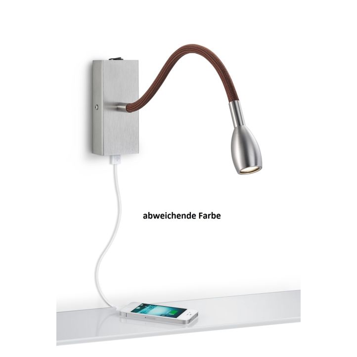 GKS Knapstein LED-Wandleuchte ASTA Nickel matt/schwarz 21.840.57 GKS Knapstein LED-Wandleuchte ASTA Nickel matt/schwarz 21.840.57