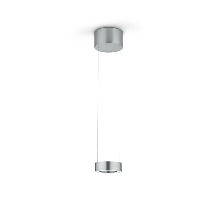 GKS Knapstein LED-Pendelleuchte ZERA-1 Nickel matt Prismenabdeckung 51.516.05-1