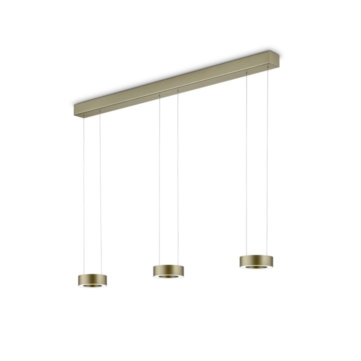 GKS Knapstein LED-Pendelleuchte ZERA-3 Effekt Bronze Prismenabdeckung 51.518.34-1