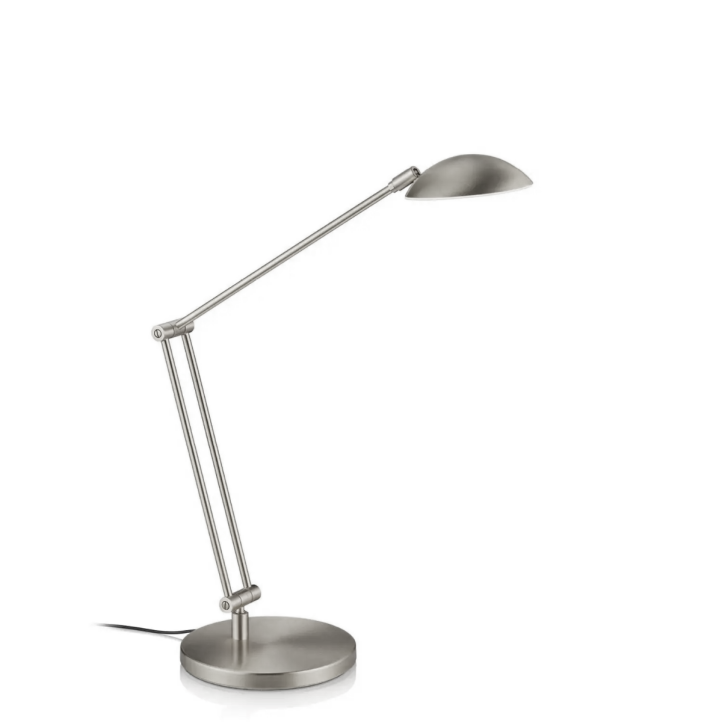 LED-Schreibtischlampe edelstahl, nickel matt, mit gelenk, dimmbar LED-Schreibtischlampe edelstahl, nickel matt, mit gelenk, dimmbar