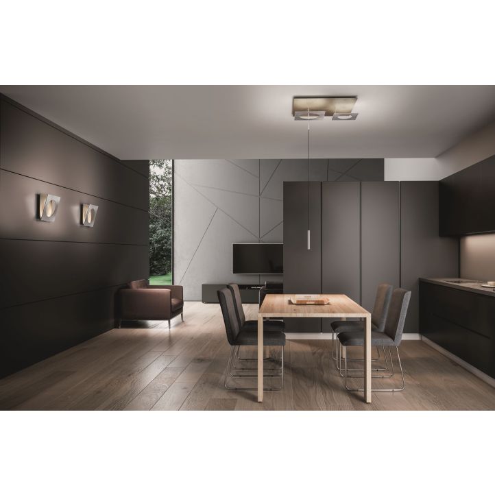 Icone-Minitallux LED-Deckenleuchte PETRA S3 66x66cm 2700K/3000K (mit 1 Pendel) PETRA-S3 Icone-Minitallux LED-Deckenleuchte PETRA S3 66x66cm 2700K/3000K (mit 1 Pendel) PETRA-S3