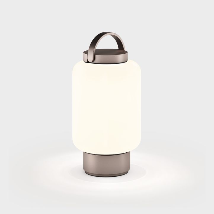 IP44.de Leuchten LED-Akku-Tischleuchte QU Bronze- Weiß 93950-BB-BO