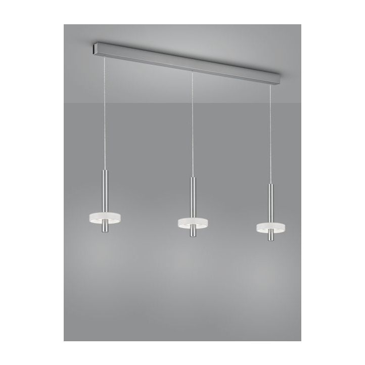 Helestra LED-3er-Pendelleuchte KEA Nickel 66/2108.06/5303