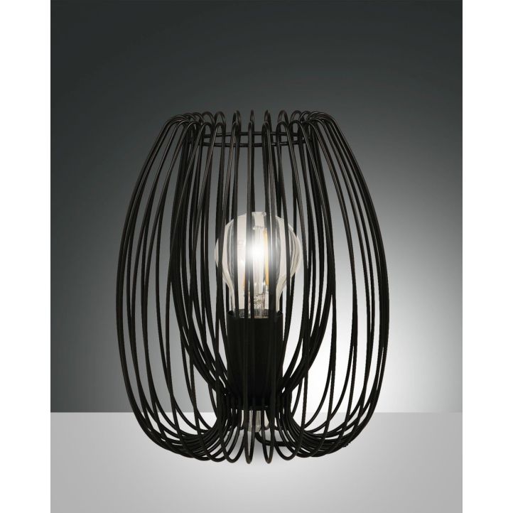 Fabas Luce Tischleuchte CAMP Schwarz 24 cm 3677-34-101 Fabas Luce Tischleuchte CAMP Schwarz 24 cm 3677-34-101
