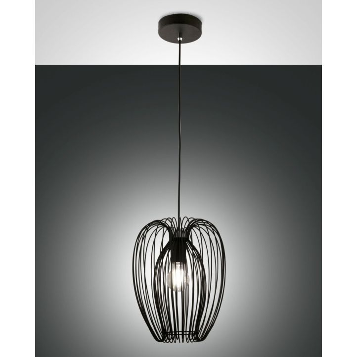 Fabas Luce Pendelleuchte CAMP Schwarz 25 cm 3677-40-101 Fabas Luce Pendelleuchte CAMP Schwarz 25 cm 3677-40-101