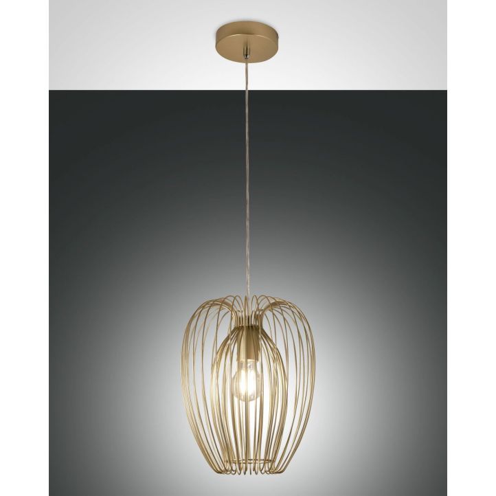 Fabas Luce Pendelleuchte CAMP Gold matt 25 cm 3677-40-225 Fabas Luce Pendelleuchte CAMP Gold matt 25 cm 3677-40-225