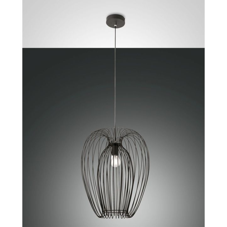 Fabas Luce Pendelleuchte CAMP Schwarz 40 cm 3677-45-101 Fabas Luce Pendelleuchte CAMP Schwarz 40 cm 3677-45-101