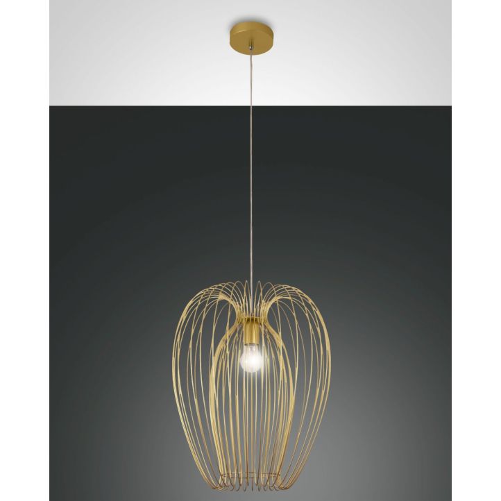 Fabas Luce Pendelleuchte CAMP Gold matt 40 cm 3677-45-225 Fabas Luce Pendelleuchte CAMP Gold matt 40 cm 3677-45-225