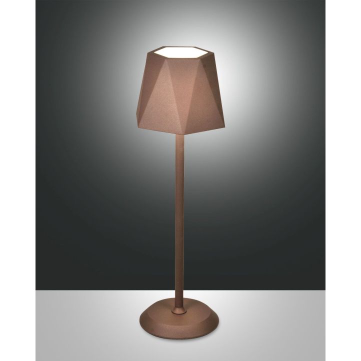 Fabas Luce LED-Akku-Tischleuchte KATY Rostbraun 3678-30-361 Fabas Luce LED-Akku-Tischleuchte KATY Rostbraun 3678-30-361
