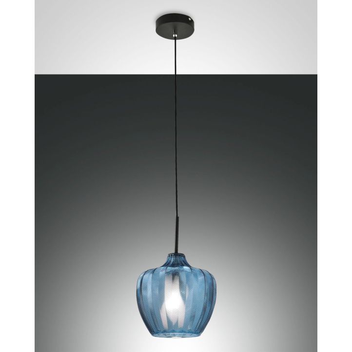 Fabas Luce Pendelleuchte GALLURA Azurblau 3722-40-244 Fabas Luce Pendelleuchte GALLURA Azurblau 3722-40-244