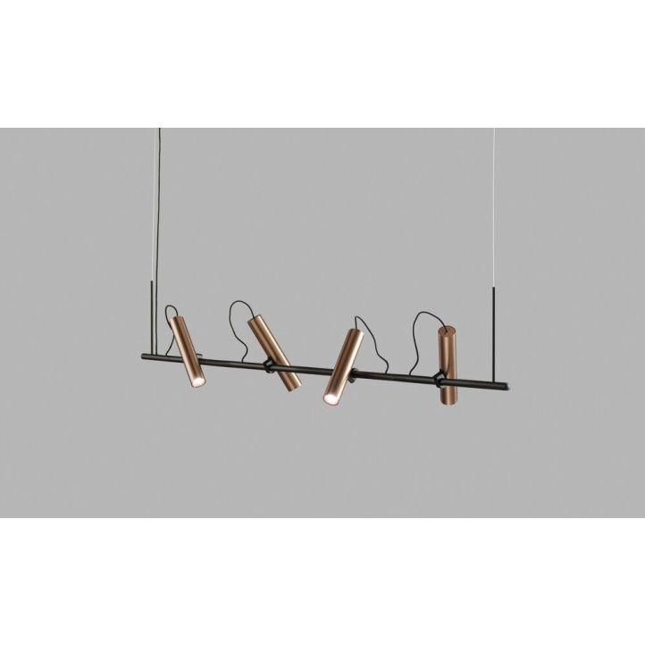 Light-Point 4er-LED-Pendelleuchte SPIRIT 150cm schwarz/rosegold 270620 Light-Point 4er-LED-Pendelleuchte SPIRIT 150cm schwarz/rosegold 270620