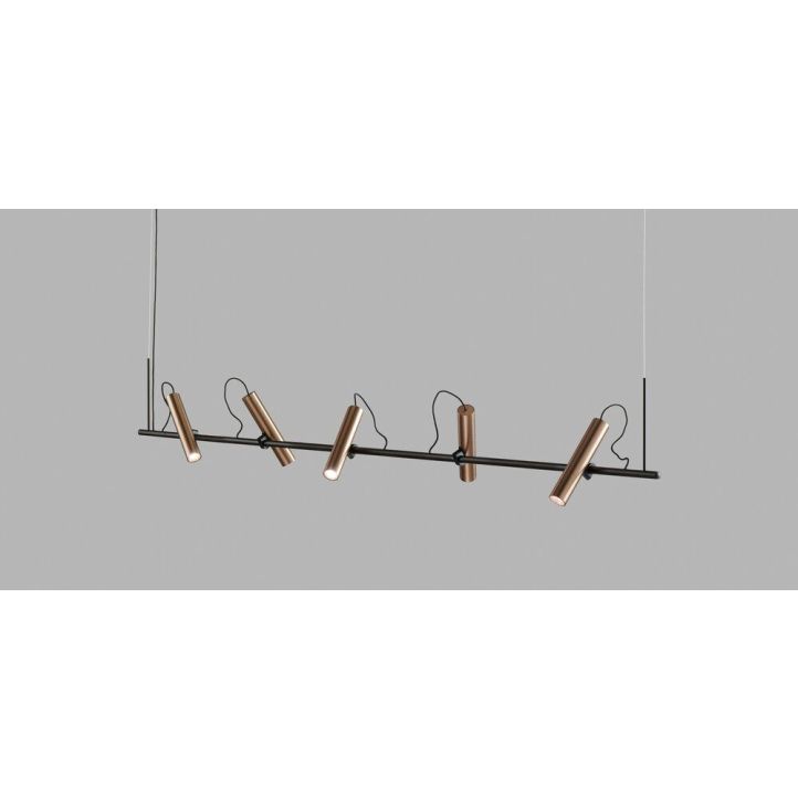 Light-Point 5er-LED-Pendelleuchte SPIRIT 200cm schwarz/rosegold 270630 Light-Point 5er-LED-Pendelleuchte SPIRIT 200cm schwarz/rosegold 270630