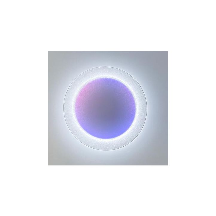 Runde MOODMOON Leuchte von Ingo Maurer, gefertigt aus Japanpapier, mit 14 Lichtstimmungen und stufenweisen Farbwechseln, ideal als Wand- oder Deckenleuchte. Runde MOODMOON Leuchte von Ingo Maurer, gefertigt aus Japanpapier, mit 14 Lichtstimmungen und stufenweisen Farbwechseln, ideal als Wand- oder Deckenleuchte.