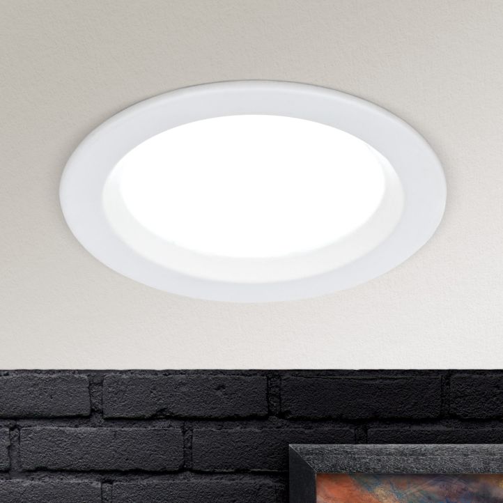 Hausmarke LED-Einbauleuchte 9cm Str 10-487 weiß Hausmarke LED-Einbauleuchte 9cm Str 10-487 weiß